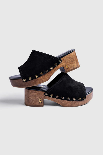 Willow Mule Black Suede