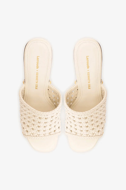 Larroudé x Kenneth Cole: Macrame Mule Ivory Leather