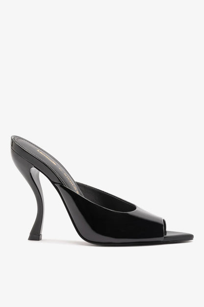 Larroudé x Nicolò B.: Malibu Mule Black Patent Leather