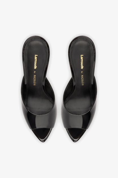 Larroudé x Nicolò B.: Malibu Mule Black Patent Leather