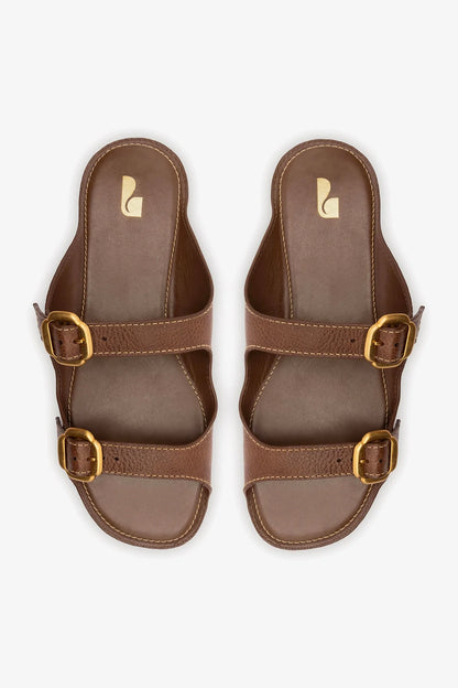Amalfi Flat Burnt Umber Leather