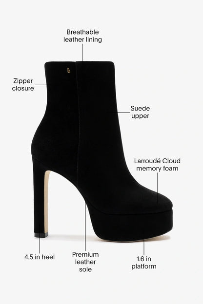Romy Platform Boot Black Suede