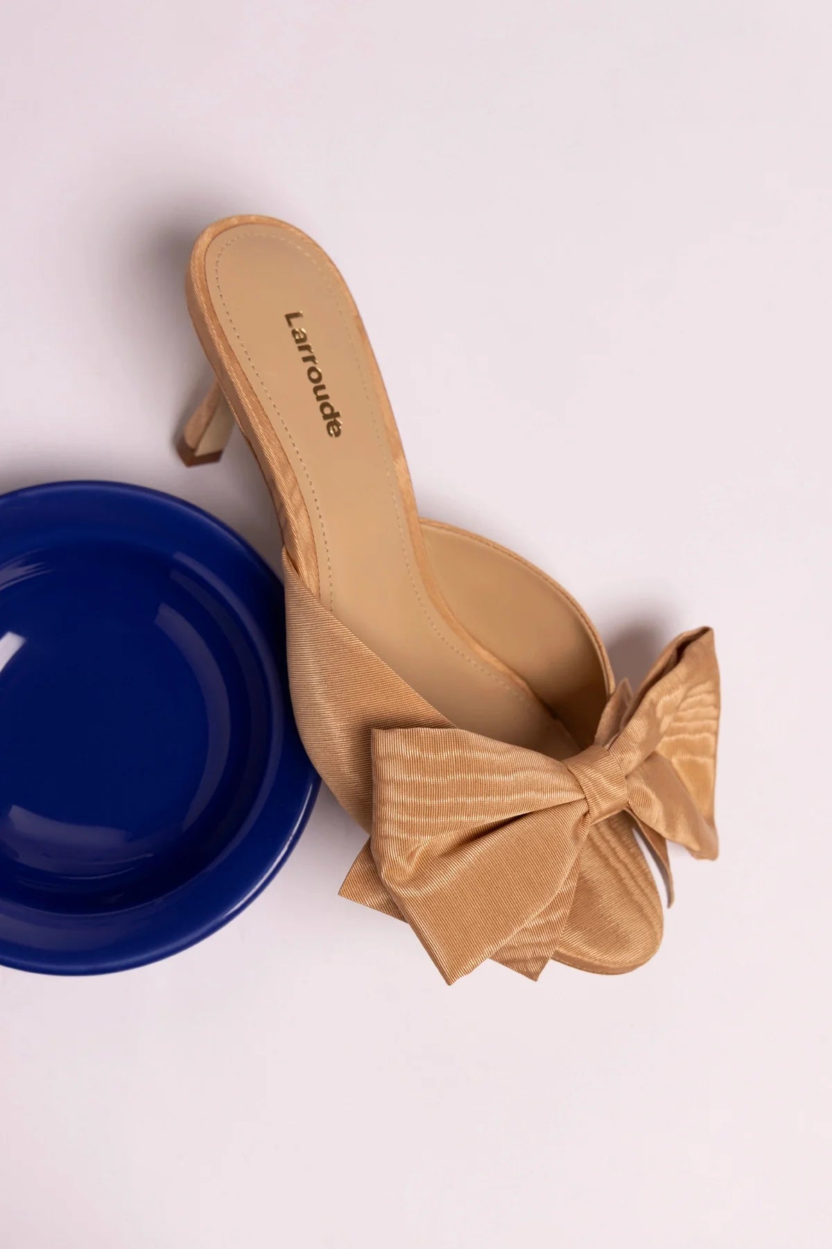 Elle Peep Toe Mule Macaroon Silk