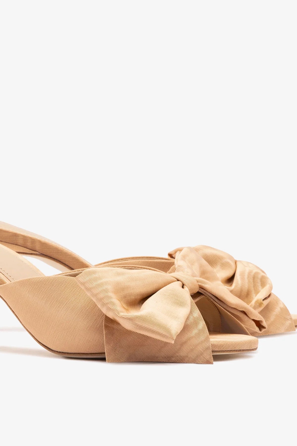 Elle Peep Toe Mule Macaroon Silk
