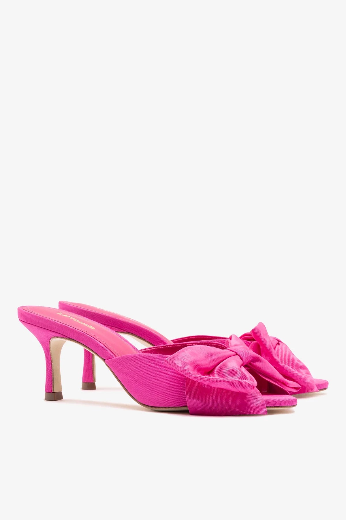 Elle Peep Toe Mule Magenta Silk