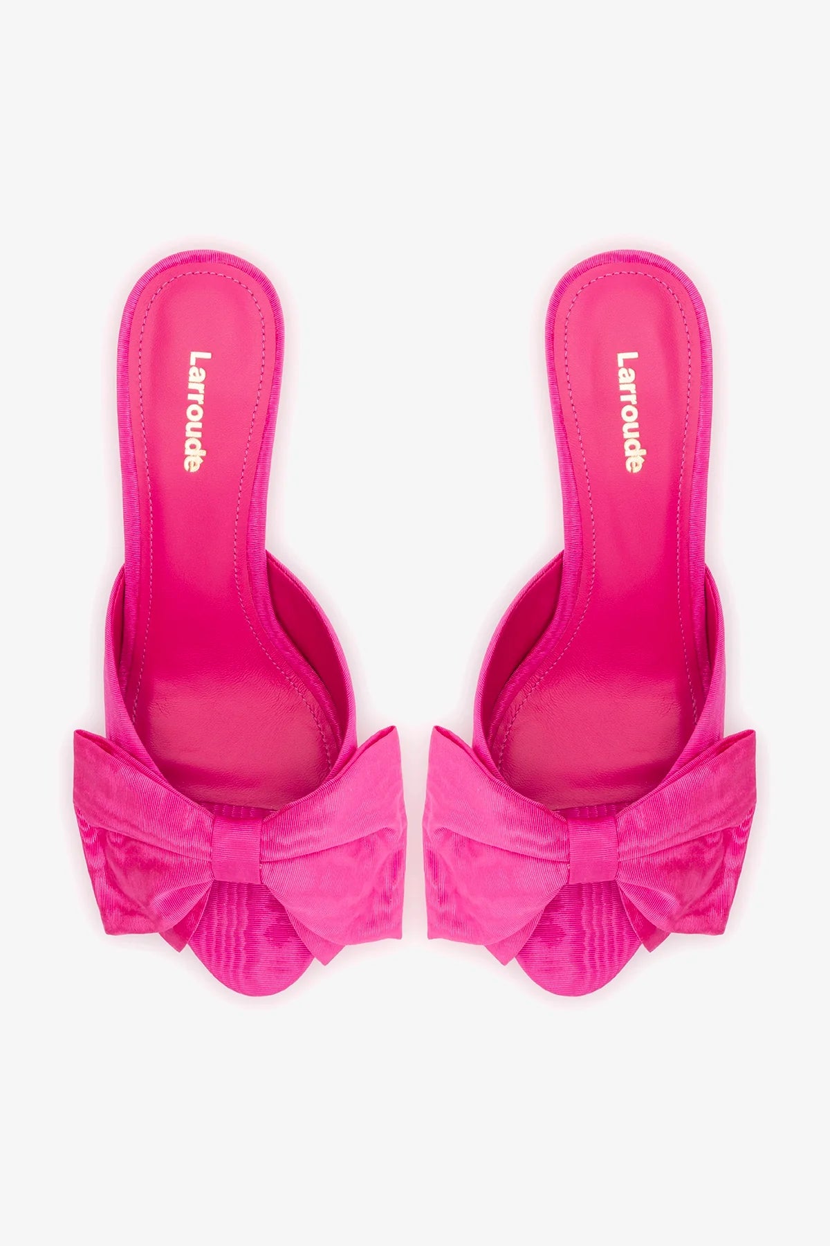 Elle Peep Toe Mule Magenta Silk