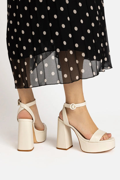 Dolly Sandal In Ivory Leather