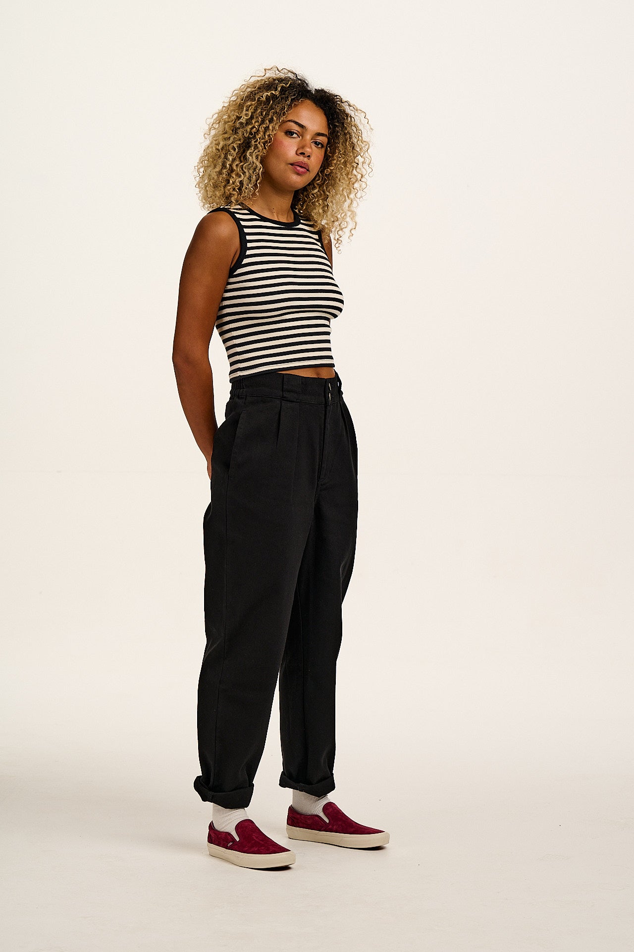 Addison - Cotton Jeans in Black