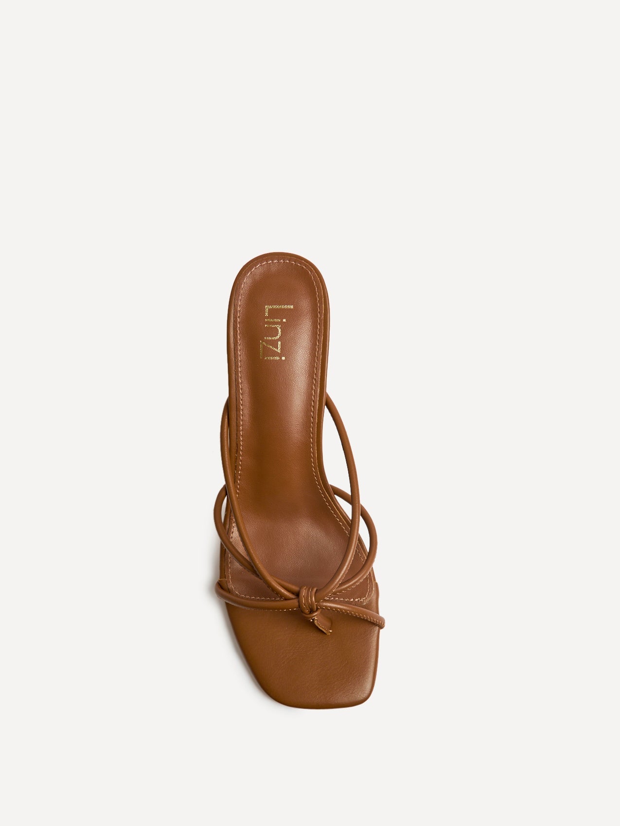 Solis Tan Strappy Mule Heels