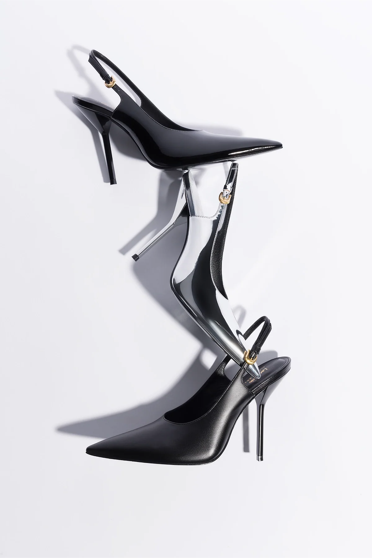 Larroudé x Altuzarra Pump In Black Patent Leather