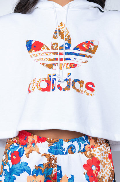 ADIDAS FLORAL BOXY HOODIE