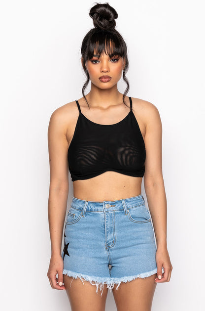 ADMIRE THE ARTWORK MESH UNDERWIRE BRALETTE