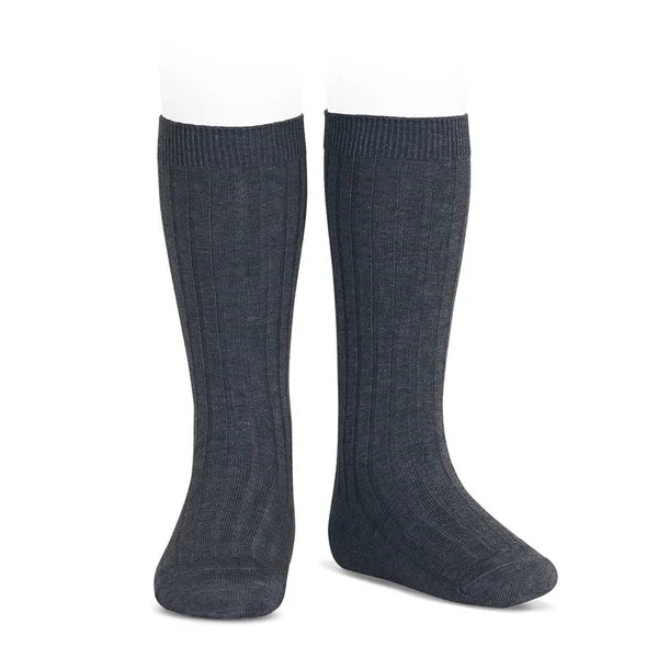 Condor Knee High Ribbed Sock (#290 Antracita)