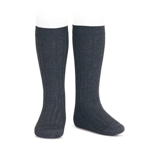 Condor Knee High Ribbed Sock (#290 Antracita)