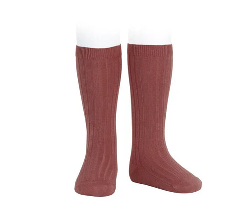 Condor Knee High Ribbed Sock (#599 Marsala)