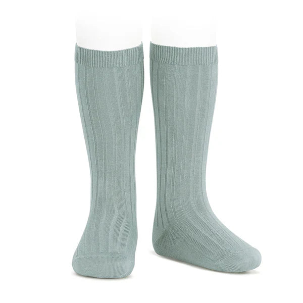 Condor Knee High Ribbed Sock (#756 Verde Seco)