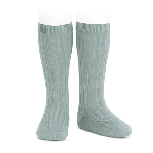 Condor Knee High Ribbed Sock (#756 Verde Seco)