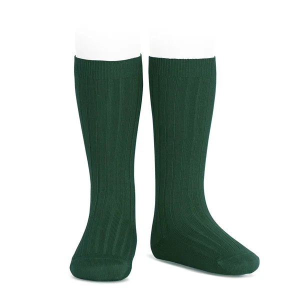 Condor Knee High Ribbed Sock (#780 Verde Botella)