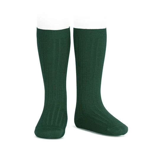 Condor Knee High Ribbed Sock (#780 Verde Botella)