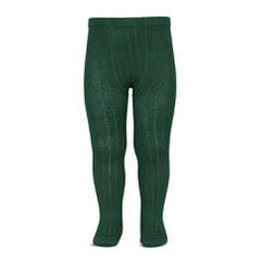 Condor Ribbed Tights (#780 Verde Botella)
