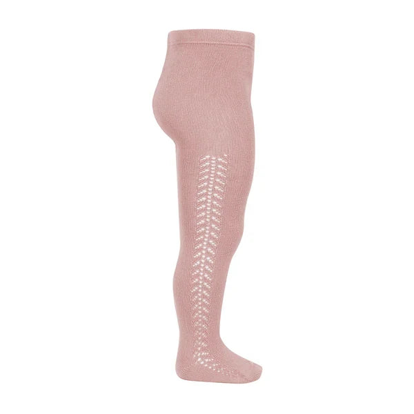 Condor Side Openwork Tights (#526 Rosa Palo)
