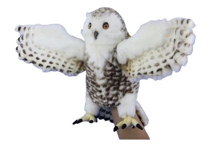 Hansa Snowy Owl Hand Puppet
