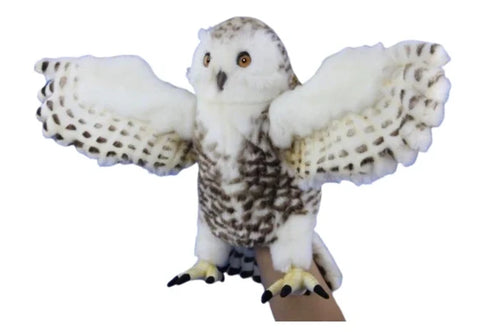 Hansa Snowy Owl Hand Puppet