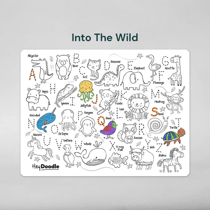 Hey Doodle Reusable Colouring Mat Into the Wild