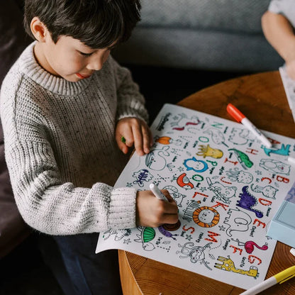 Hey Doodle Reusable Colouring Mat Into the Wild