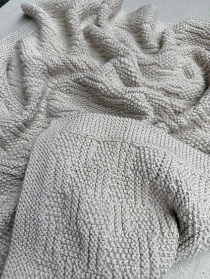 Knitted By Nana Alex Blanket Champagne - 700 x 800mm