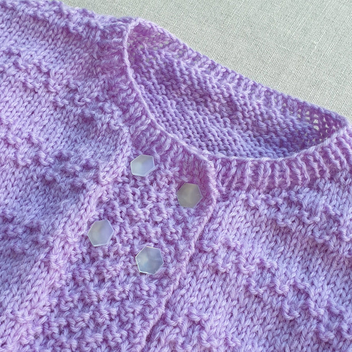 Knitted by Nana Azealia Cardigan Lavender