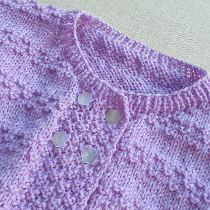 Knitted by Nana Azealia Cardigan Lavender