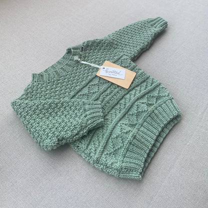 Knitted by Nana Basil Jumper - Misty Jade