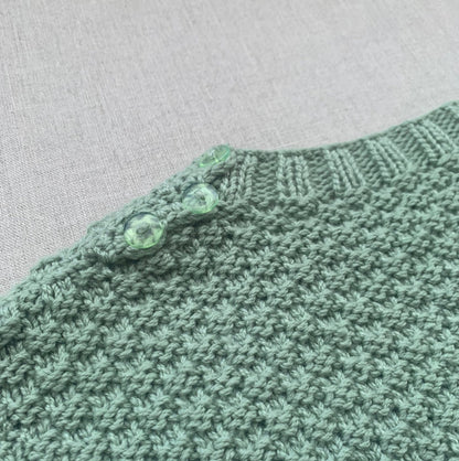 Knitted by Nana Basil Jumper - Misty Jade