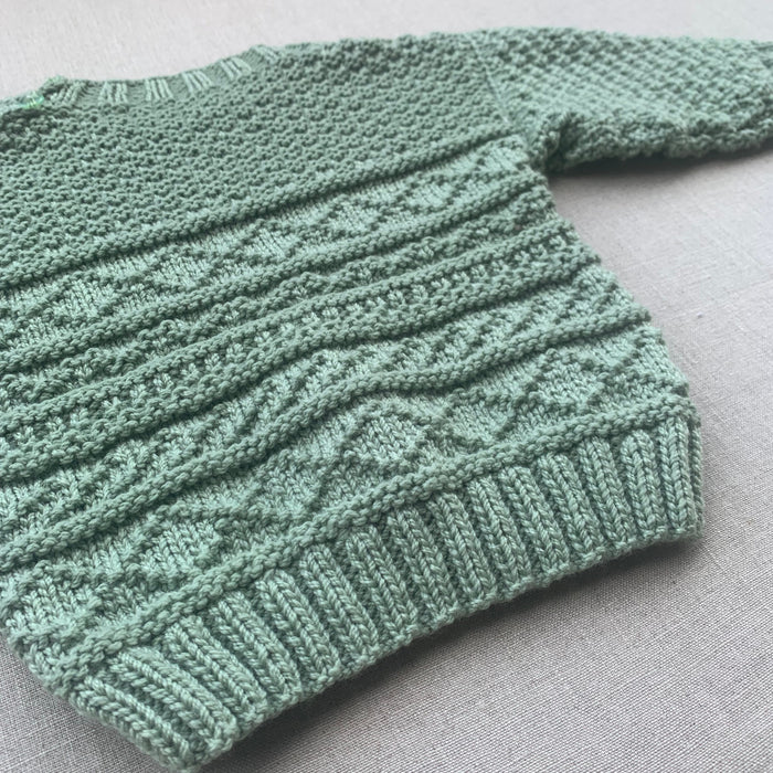 Knitted by Nana Basil Jumper - Misty Jade