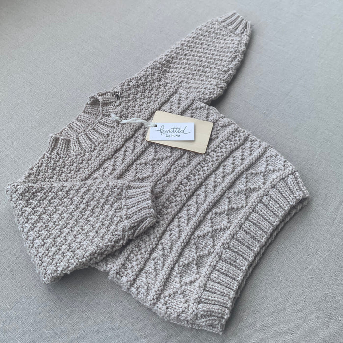 Knitted by Nana Basil Jumper- Champagne
