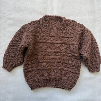 Knitted by Nana Basil Jumper- Mocha Mousse