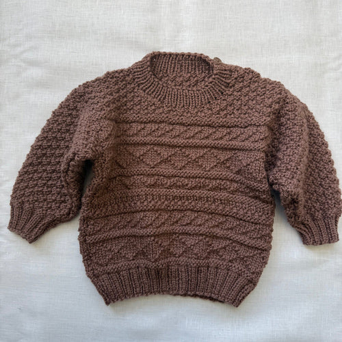 Knitted by Nana Basil Jumper- Mocha Mousse