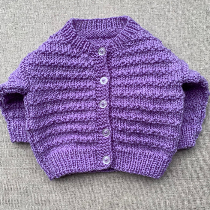 Knitted by Nana Jordan Cardigan - Lavender