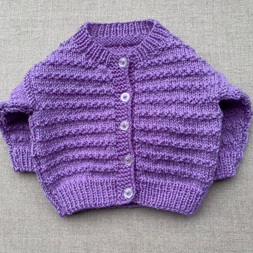 Knitted by Nana Jordan Cardigan - Lavender