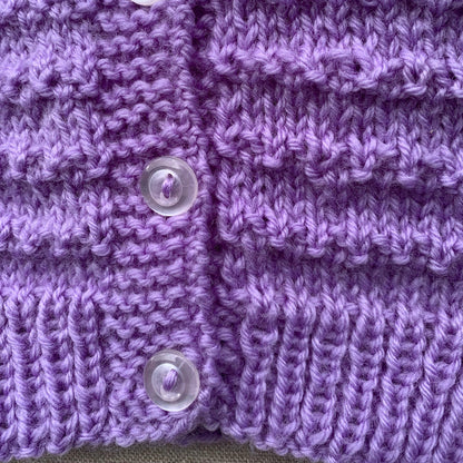 Knitted by Nana Jordan Cardigan - Lavender