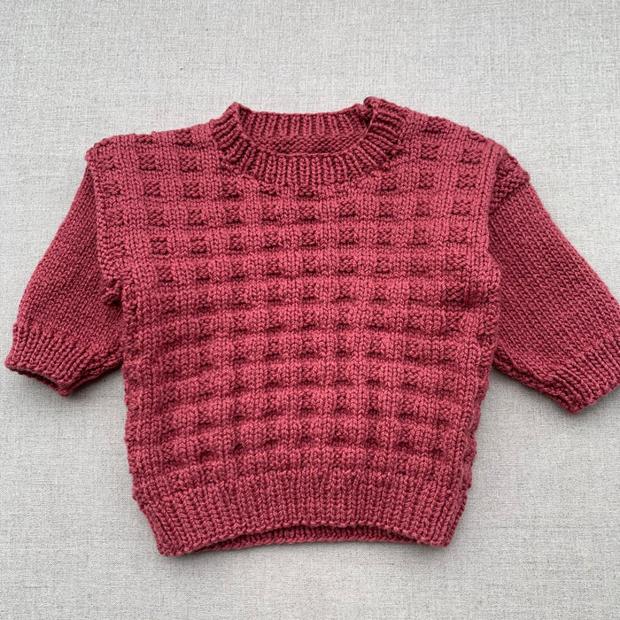 Knitted by Nana Jojo Jumper - Turkish Rose