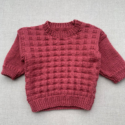 Knitted by Nana Jojo Jumper - Turkish Rose