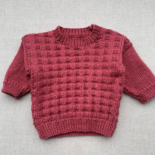 Knitted by Nana Jojo Jumper - Turkish Rose