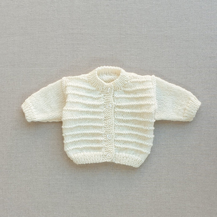 Knitted by Nana Kennie Cardigan Prem Cream