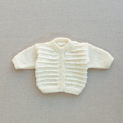 Knitted by Nana Kennie Cardigan Prem Cream