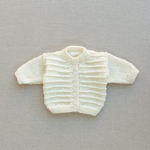 Knitted by Nana Kennie Cardigan Prem Cream