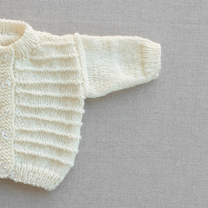 Knitted by Nana Kennie Cardigan Prem Cream