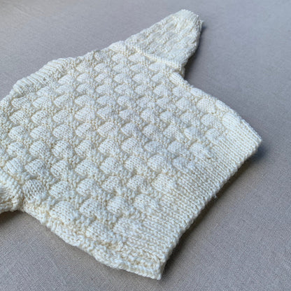 Knitted by Nana Luke Cardigan - Cream - 12M