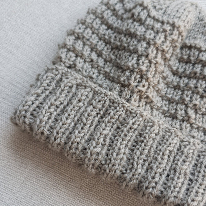 Knitted by Nana Merino Cuff Beanie Koala
